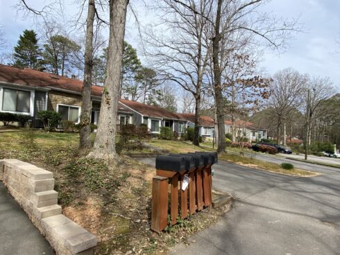 Front of Townhomes